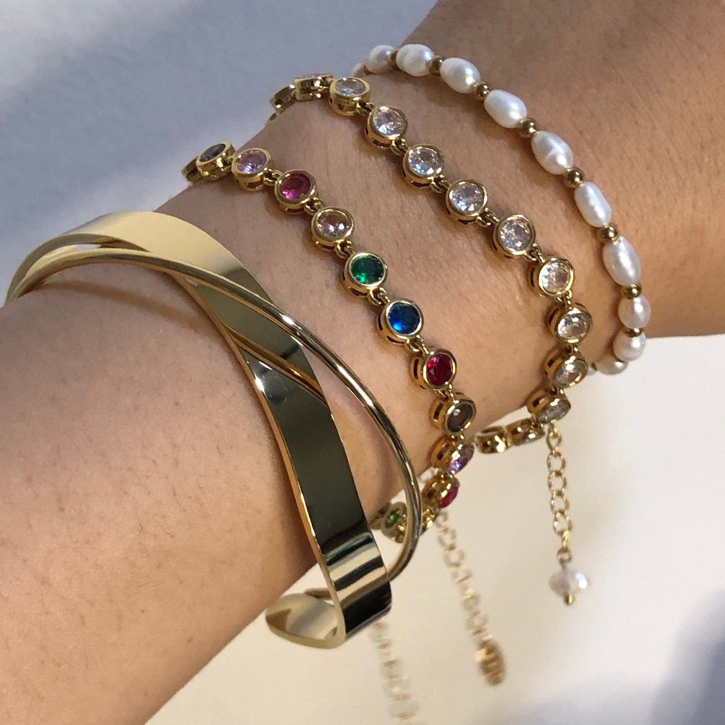 IMBER CZ BRACELET - WHITE