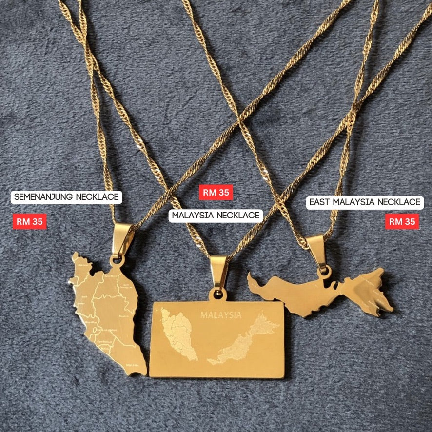 BORNEO MAP NECKLACE