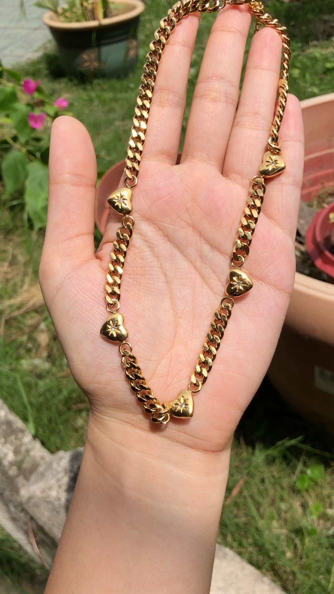 TRIPLE HEART NECKLACE