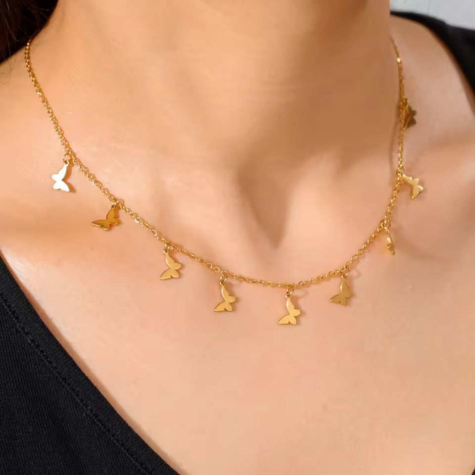 BUTTERFLY CHOKER NECKLACE