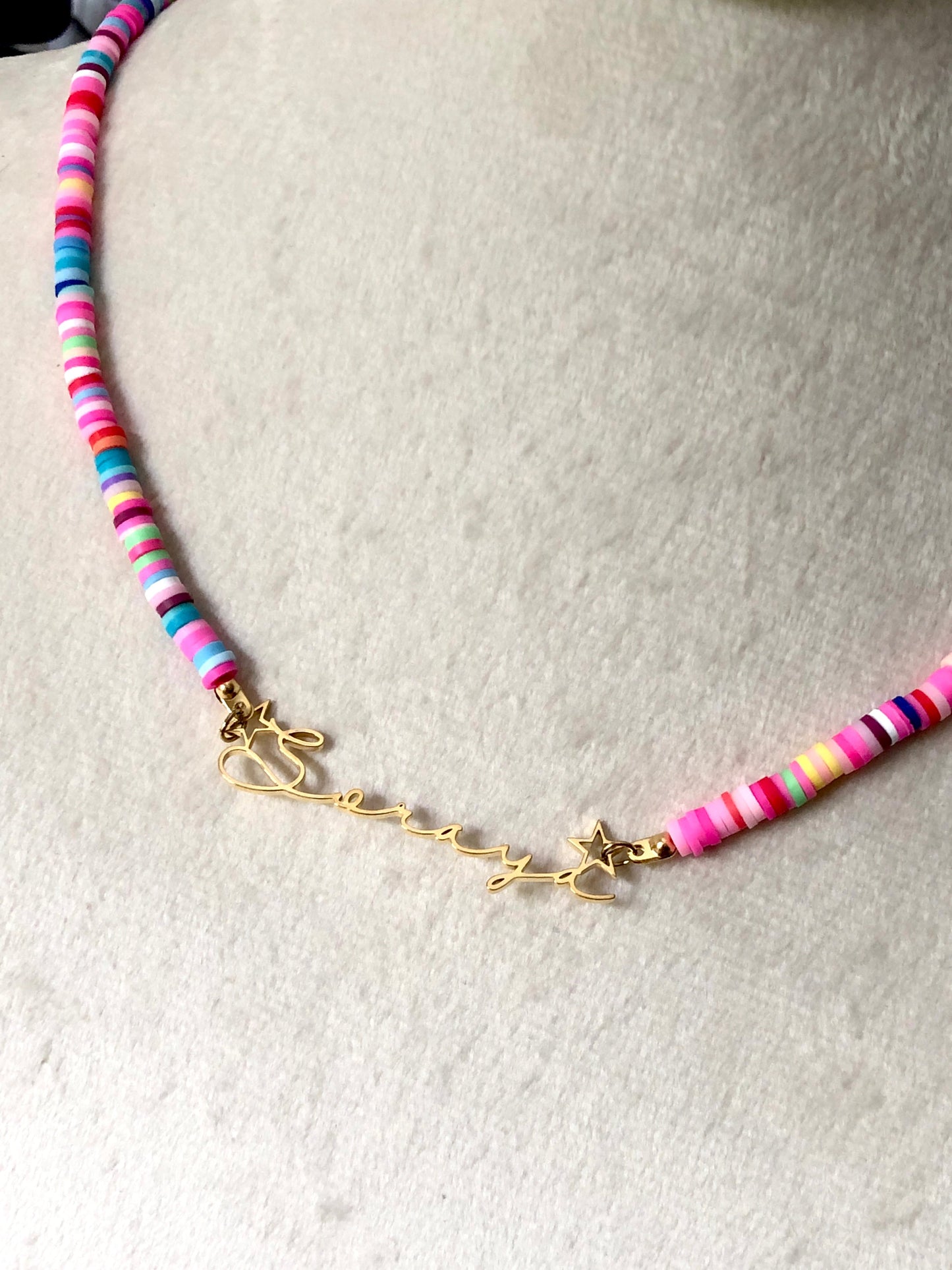 [PRE-ORDER] NAME BRACELET | RAINBOW BEADS
