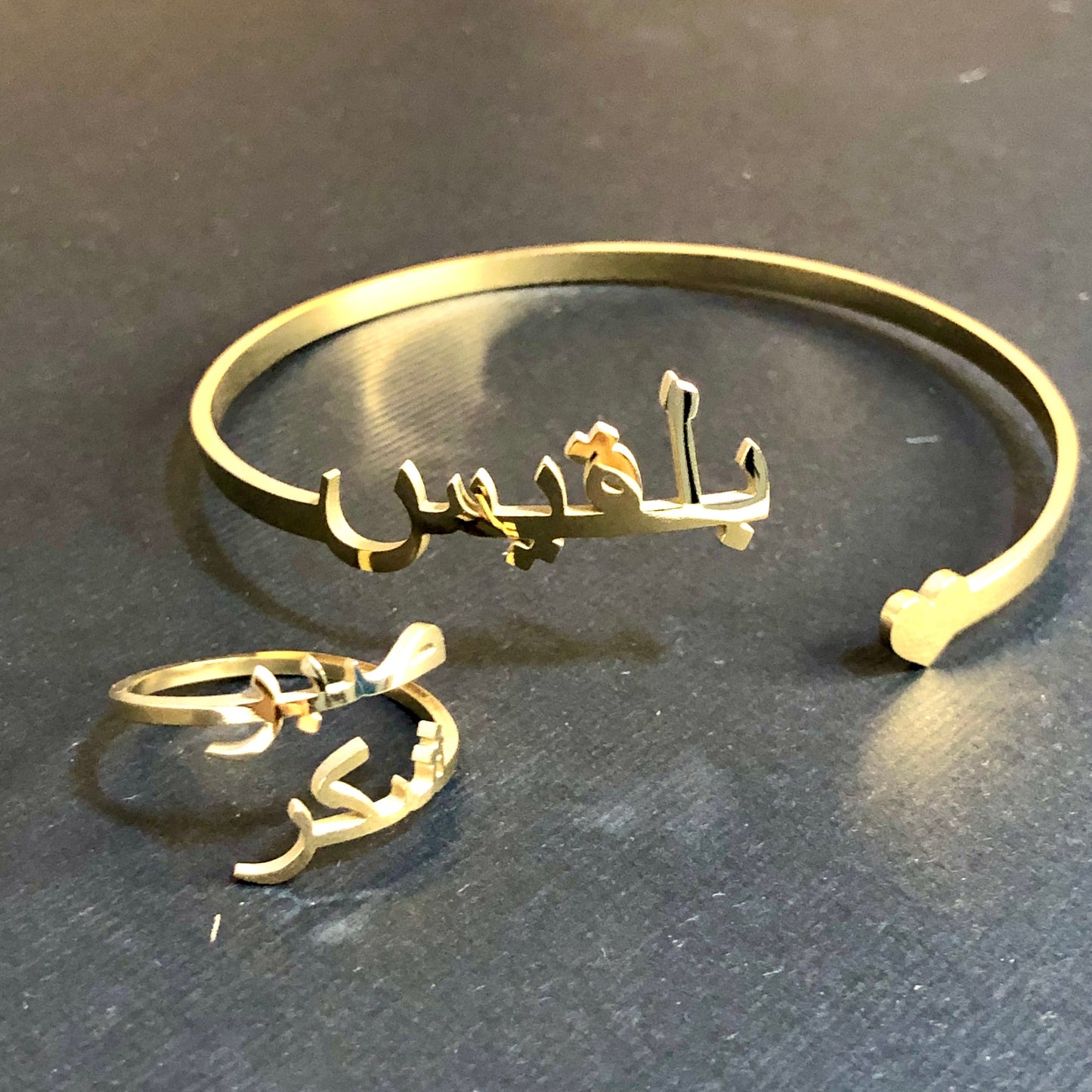 [BUNDLE SET] BEST OF TWO: NAME RING + NAME BANGLE