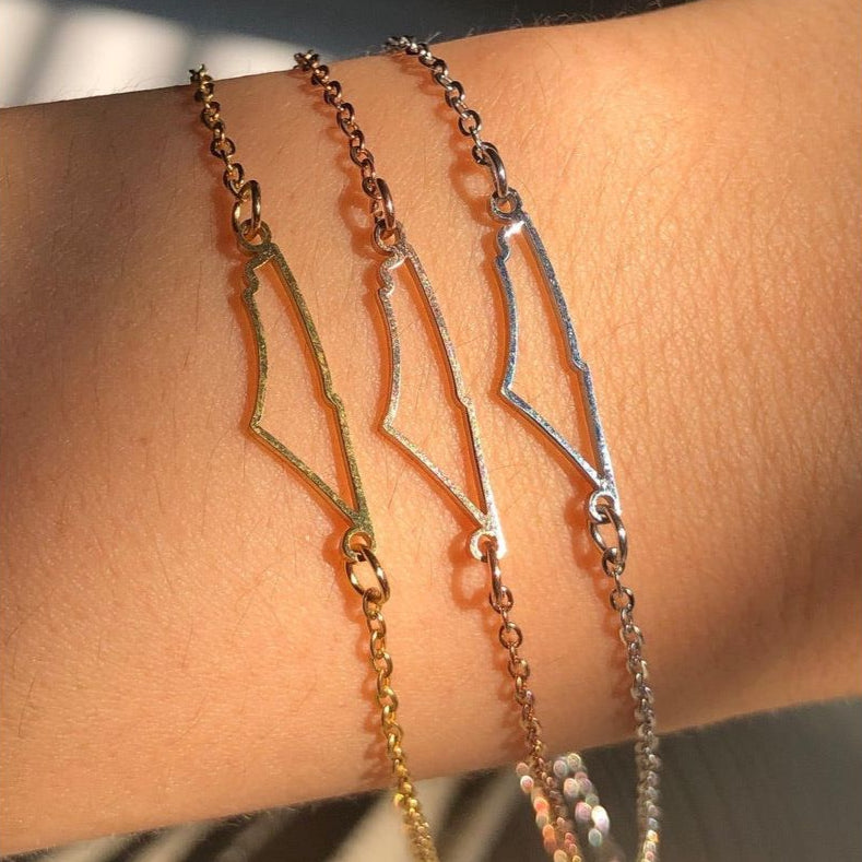 PALESTINE OUTLINE MAP BRACELET
