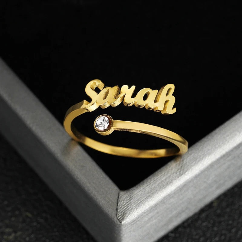 [PRE-ORDER] NAME RING BIRTHSTONE