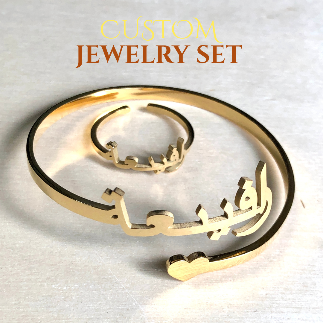 [BUNDLE SET] BEST OF TWO: NAME RING + NAME BANGLE