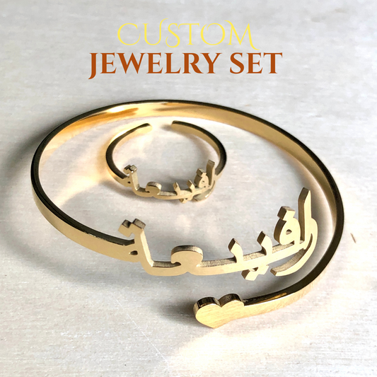 [BUNDLE SET] BEST OF TWO: NAME RING + NAME BANGLE