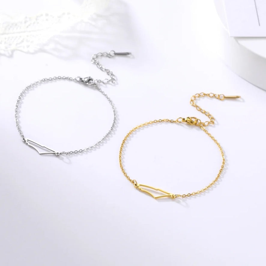 PALESTINE OUTLINE MAP BRACELET