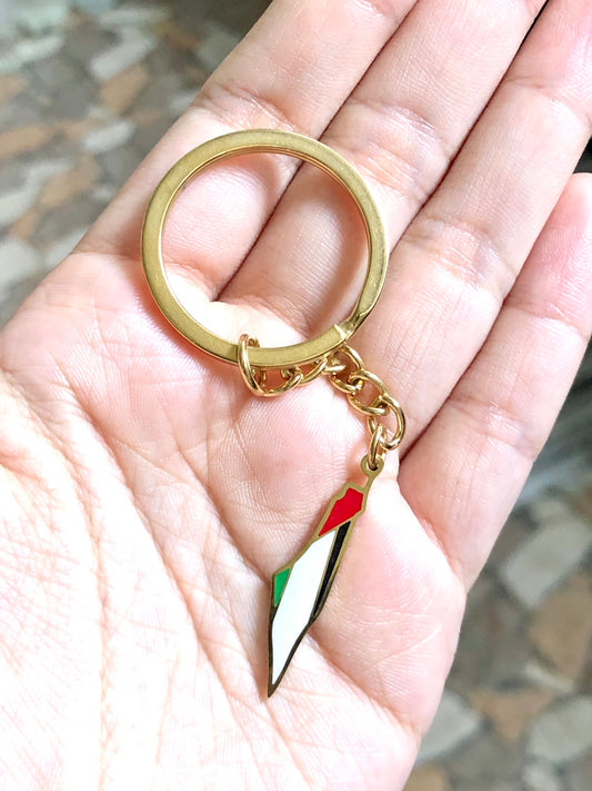 [PRE-ORDER] PALESTINE FLAG KEYCHAIN