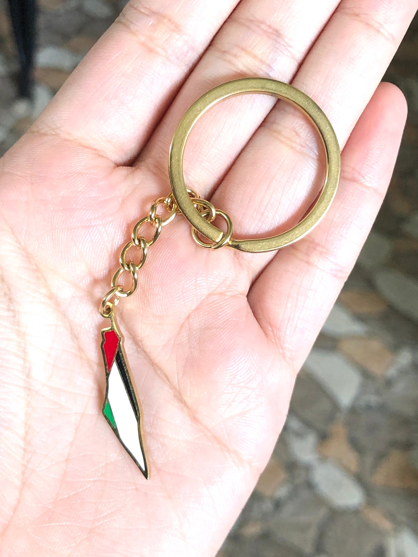 [PRE-ORDER] PALESTINE FLAG KEYCHAIN