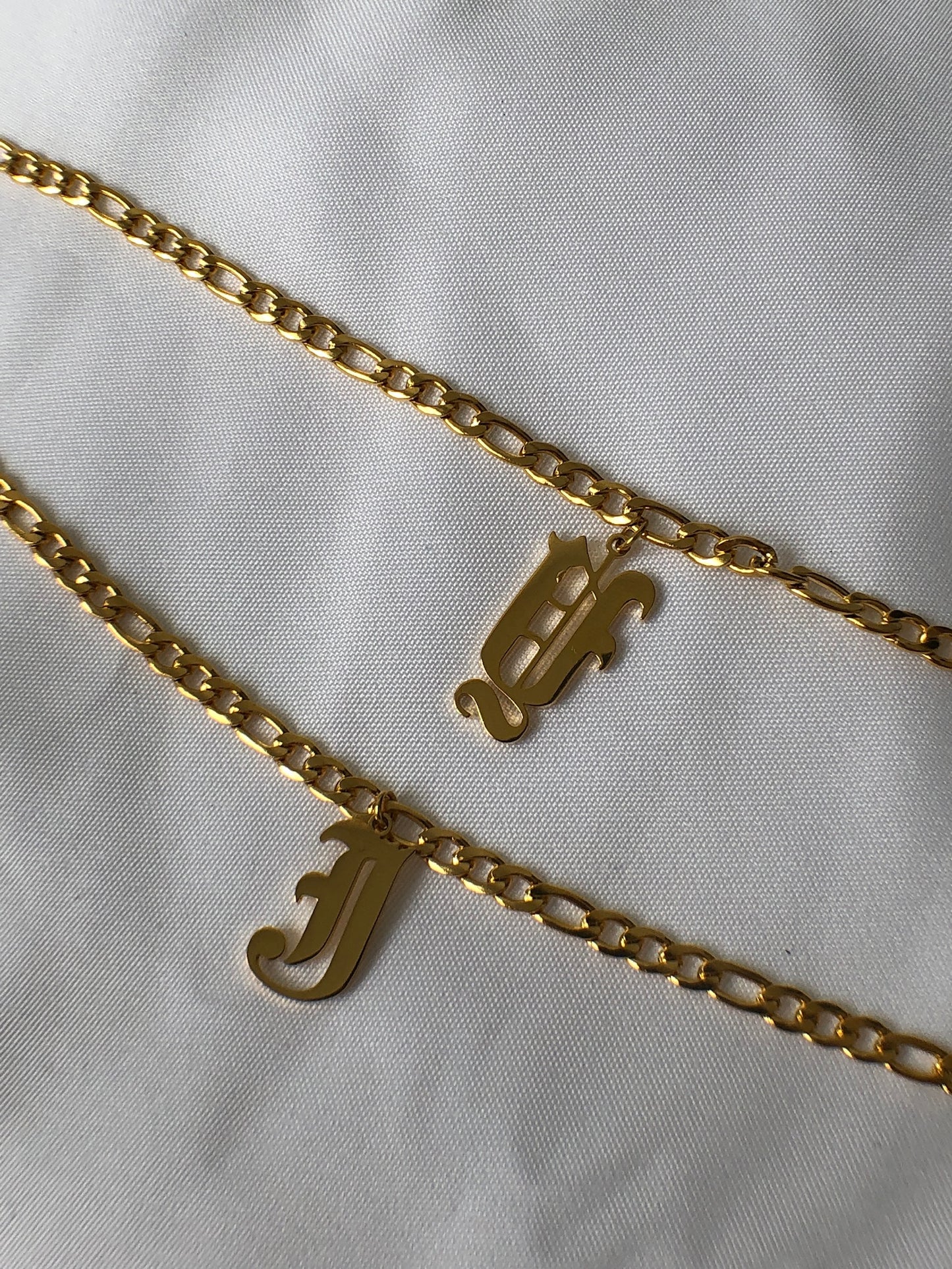 [SALE] GOTHIC INITIAL FIGARO CHAIN ANKLET