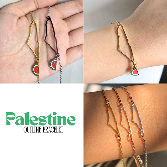 PALESTINE OUTLINE MAP BRACELET
