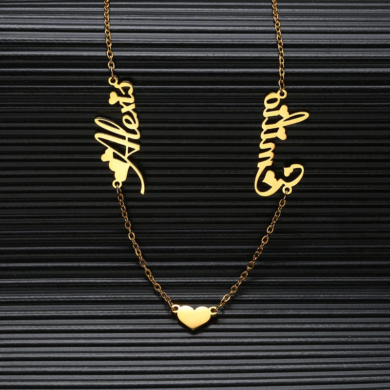 [PRE-ORDER] NAME NECKLACE - 2 NAMES + 1 HEART