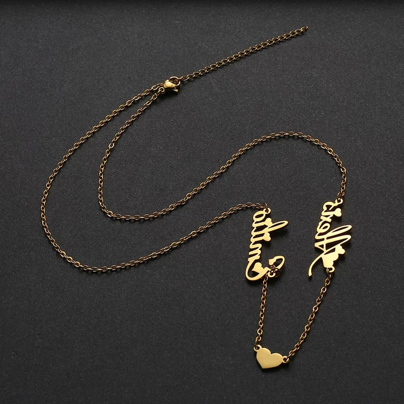 [PRE-ORDER] NAME NECKLACE - 2 NAMES + 1 HEART