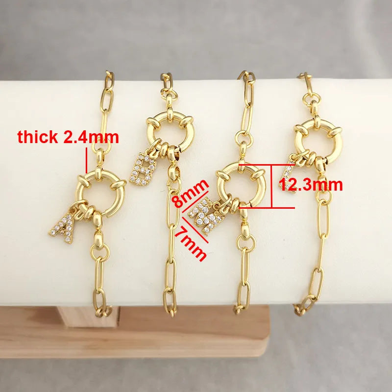[PRE-ORDER] INITIAL CHARM PAPERCLIP BRACELET