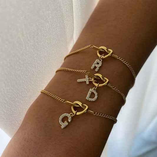[PRE-ORDER] INITIAL ALPHABET LOVE KNOT BRACELET
