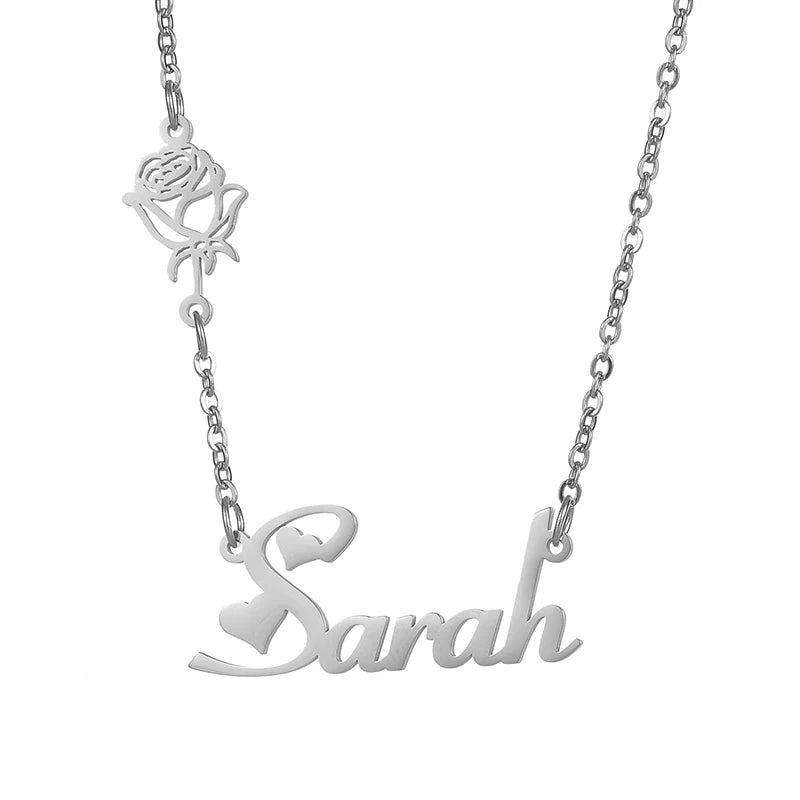 [PRE-ORDER] NAME NECKLACE + FLOWER