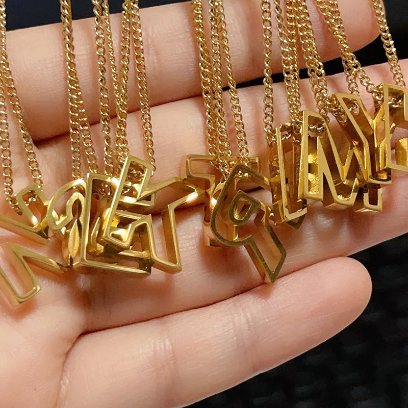 [PRE-ORDER] INITIAL ALPHABET OUTLINE NECKLACE
