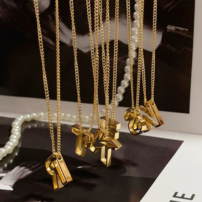 [PRE-ORDER] INITIAL ALPHABET OUTLINE NECKLACE