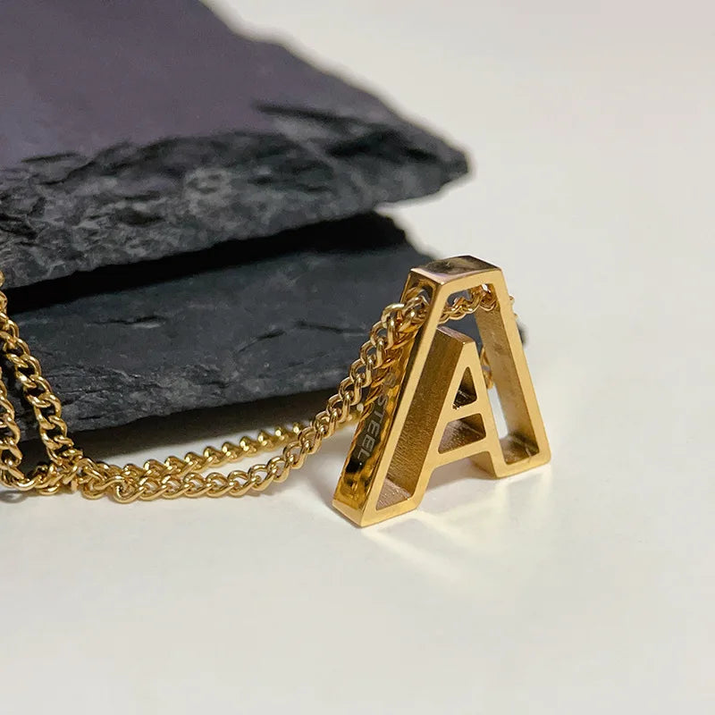 [PRE-ORDER] INITIAL ALPHABET OUTLINE NECKLACE