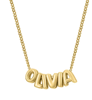 [PRE-ORDER] NAME NECKLACE 3D BUBBLE LETTERS