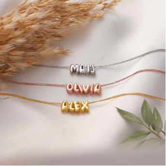 [PRE-ORDER] NAME NECKLACE 3D BUBBLE LETTERS