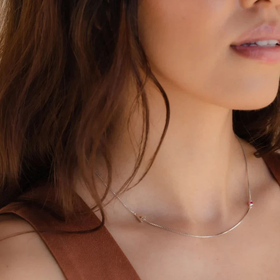 [PRE-ORDER] INITIAL DUAL BIRTHSTONE NECKLACE