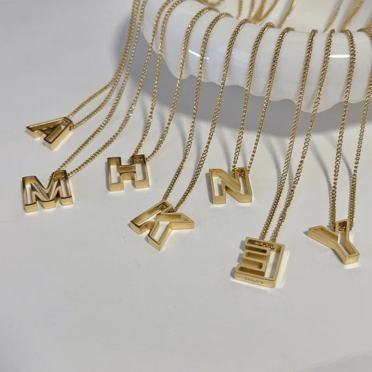 [PRE-ORDER] INITIAL ALPHABET OUTLINE NECKLACE