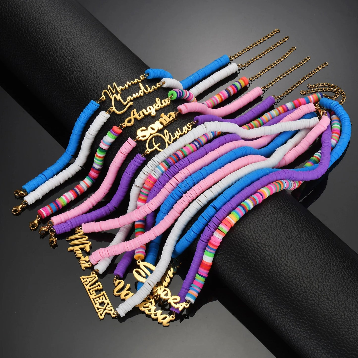 [PRE-ORDER] NAME NECKLACE | RAINBOW BEADS