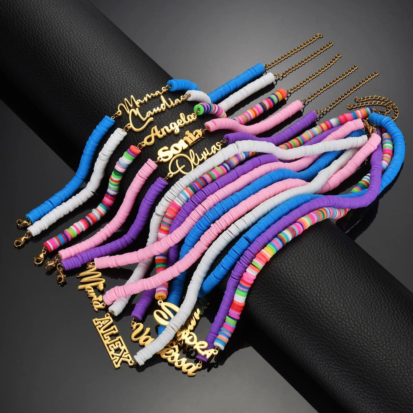 [PRE-ORDER] NAME BRACELET | RAINBOW BEADS