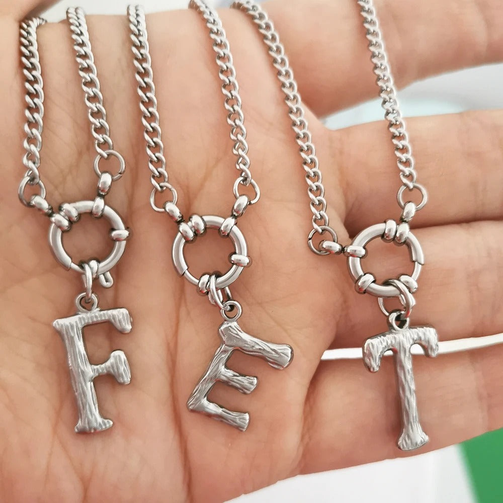 [PRE-ORDER] XL INITIAL ALPHABET CHUNKY CUBAN CHAIN NECKLACE