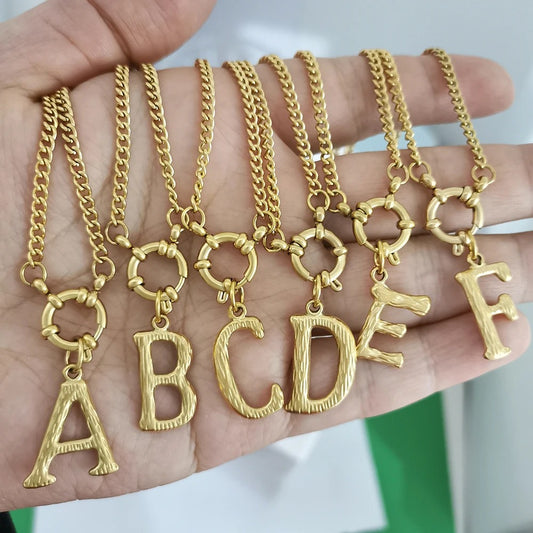 [PRE-ORDER] XL INITIAL ALPHABET CHUNKY CUBAN CHAIN NECKLACE