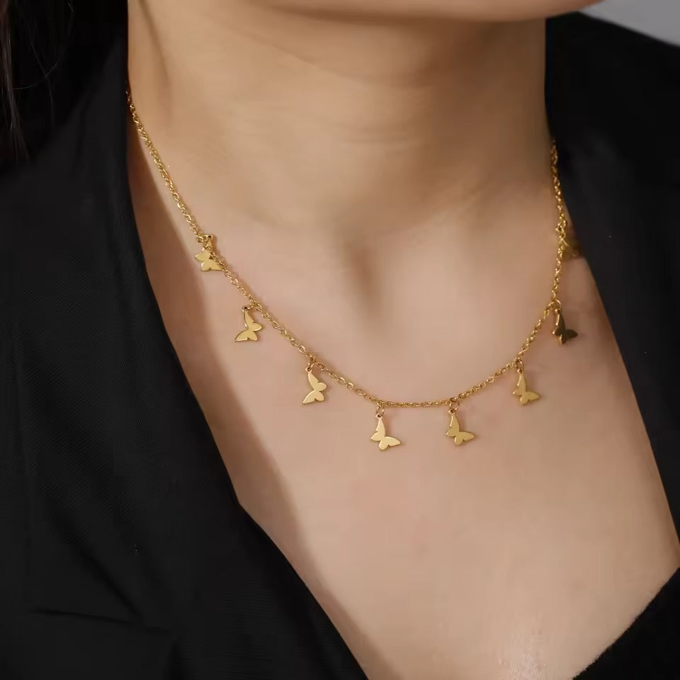 BUTTERFLY CHOKER NECKLACE