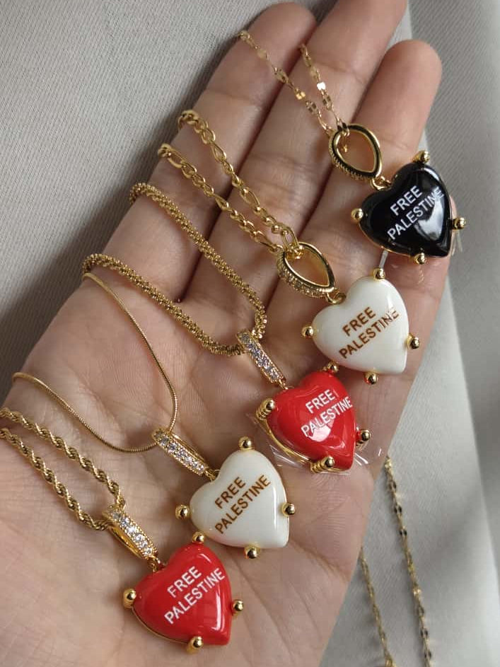 FREE 🇵🇸 HEART CHARM NECKLACE