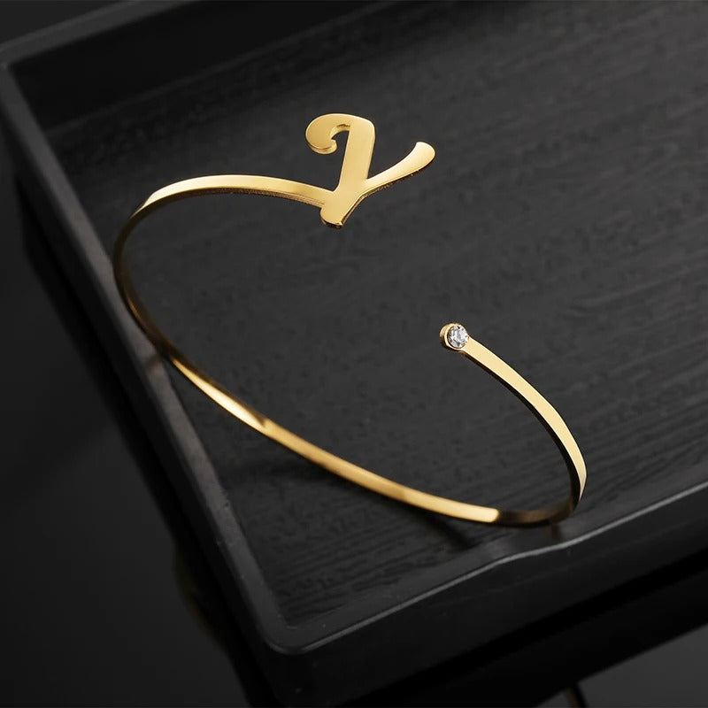 [PRE-ORDER] NAME BANGLE BIRTHSTONE