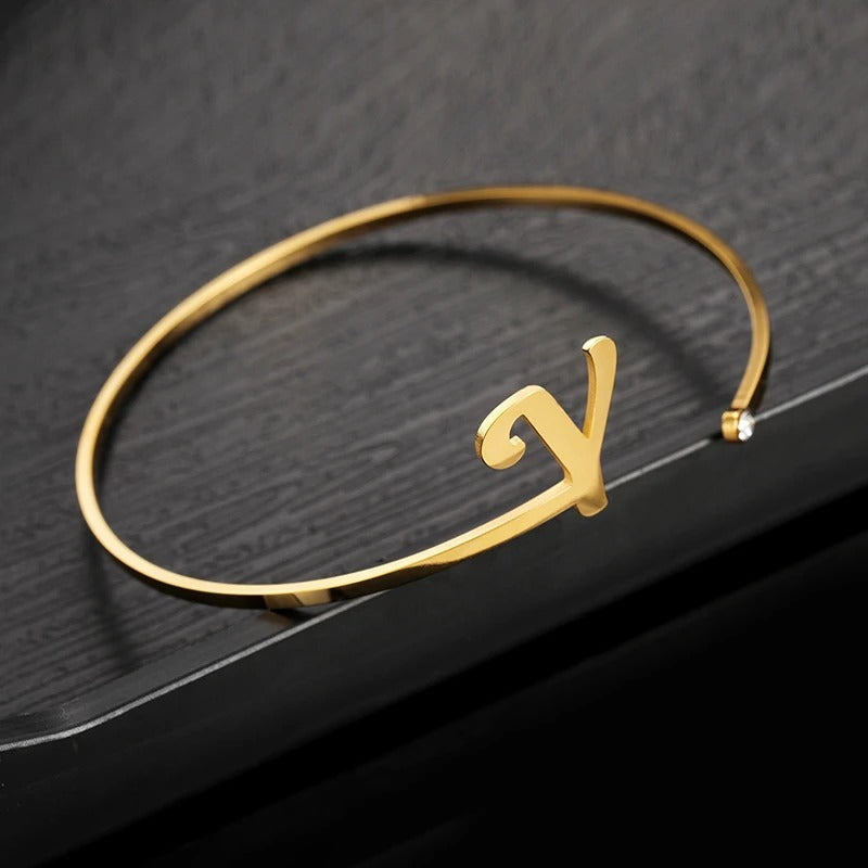 [PRE-ORDER] NAME BANGLE BIRTHSTONE