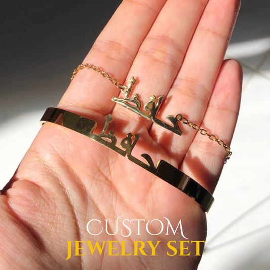 [BUNDLE SET] BEST OF TWO: NAME BANGLE + NAME BRACELET