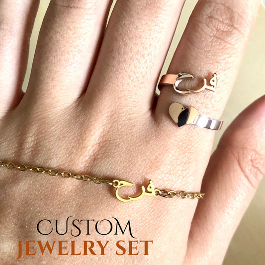 [BUNDLE SET] BEST OF TWO: NAME RING + NAME BRACELET