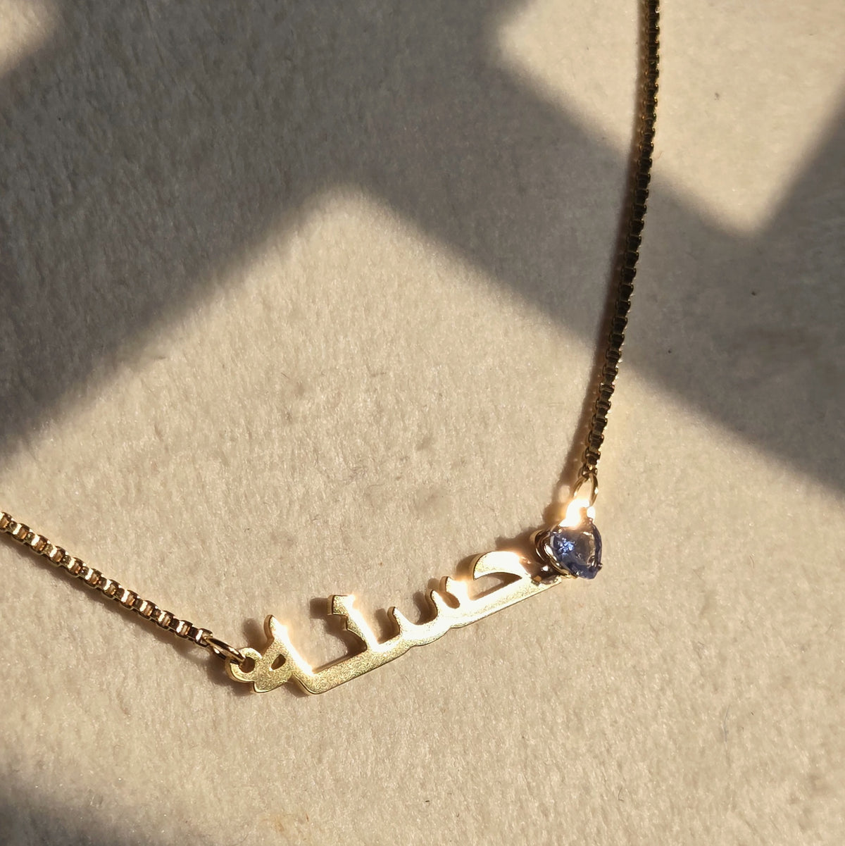 [PRE-ORDER] NAME NECKLACE BIRTHSTONE (HEART) + SPECIAL CHAIN